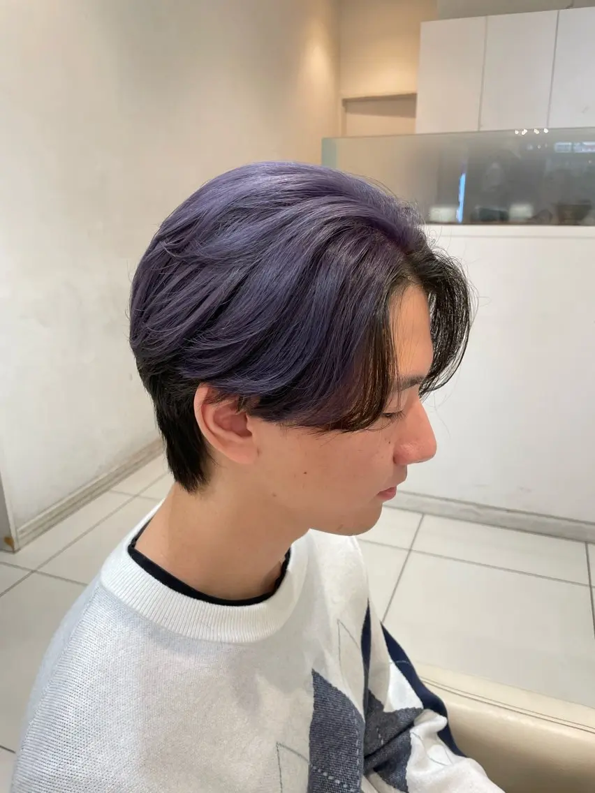 men's👦🏻カット+部分ブリーチ+カラー🍇の写真