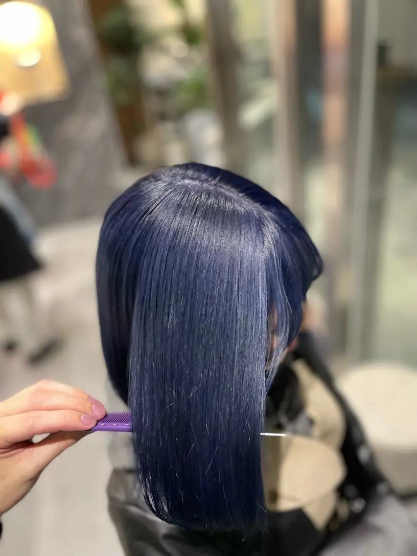 ミディアム カラー ヘアカラー トリートメント ヘアセット 髪質改善&美髪カラー ボブ&ロングRINのヘアスタイル