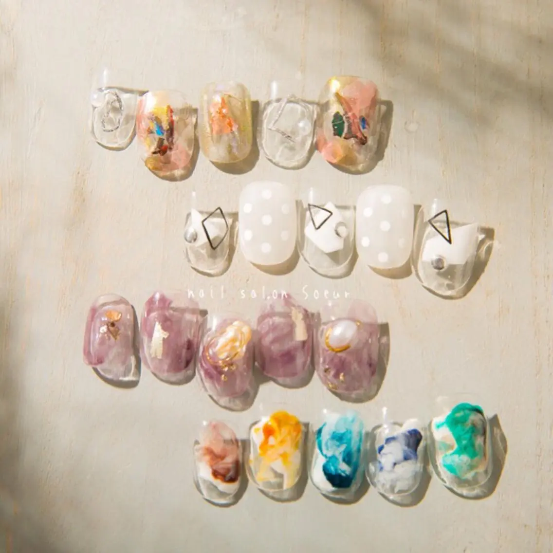 ネイル アートネイル ジェルネイル ニュアンスネイル ハンドネイル nail salon Soeurのネイルデザイン