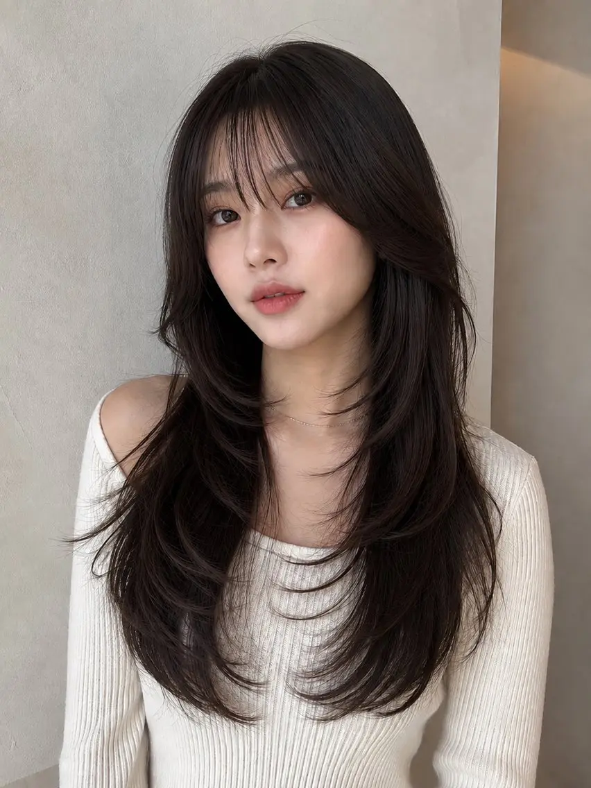 ロング カラー ヘアアレンジ ブラウンカラー チョコレートブラウン ハイレイヤー レイヤーカット カット ヘアカラー 🫧レイヤー/透明感 🫧Ryuseiのヘアスタイル