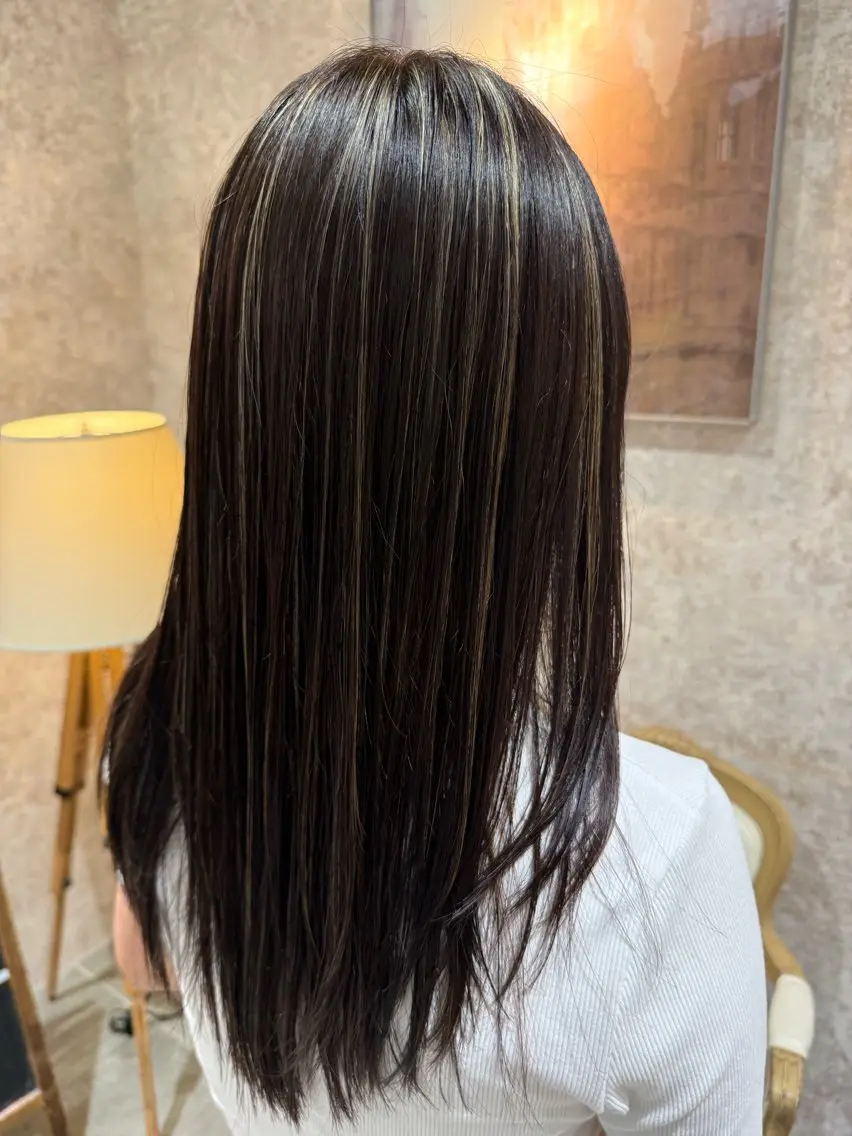 ロング カラー ヘアカラー ハイトーンベージュ 新潟/Manamiのヘアスタイル