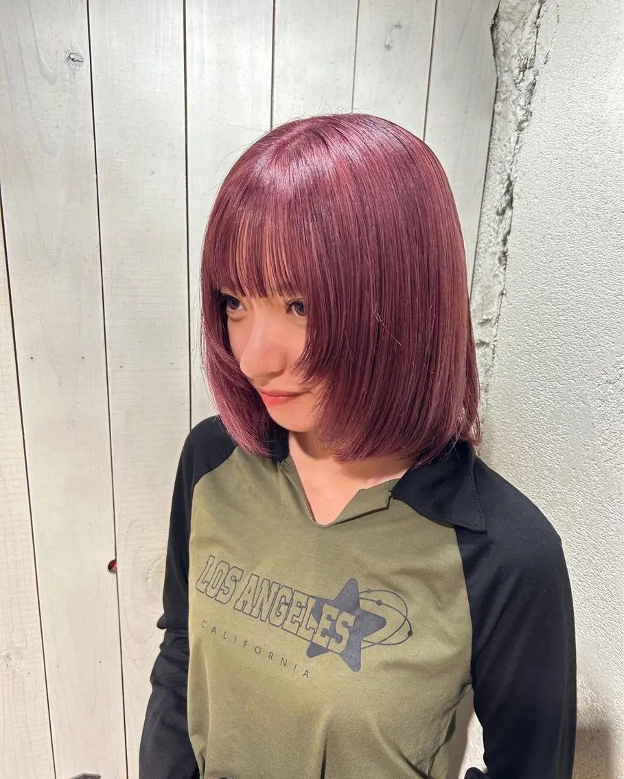 ミディアム カラー ヘアカラー トリートメント 透明感カラー/ Reika☁️ིྀのヘアスタイル