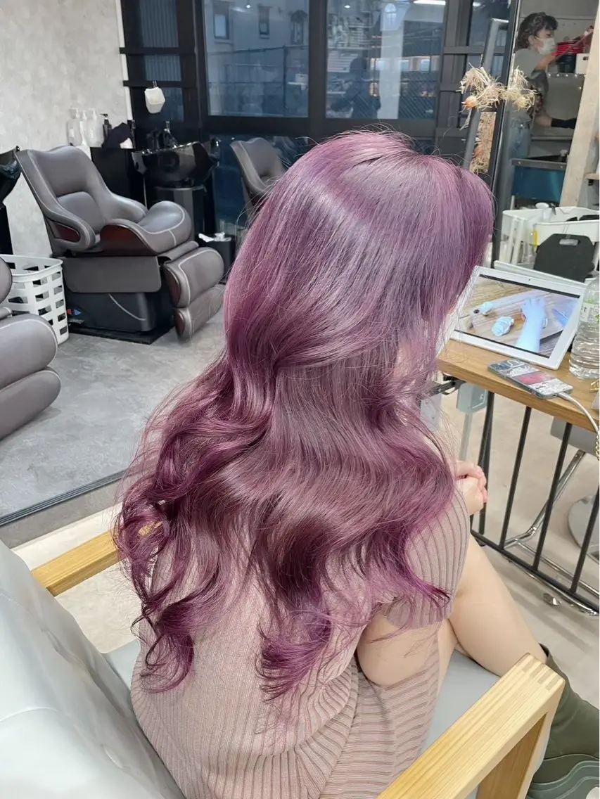 ロング カラー ダメージレスブリーチ RIKU🎈のヘアスタイル