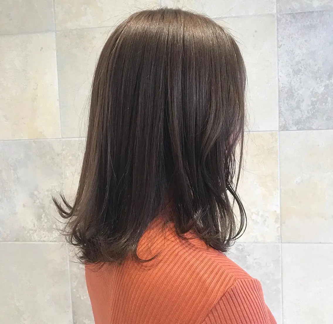 ミディアム カラー ベージュカラー 透明感カラー 田中 あかねのヘアスタイル