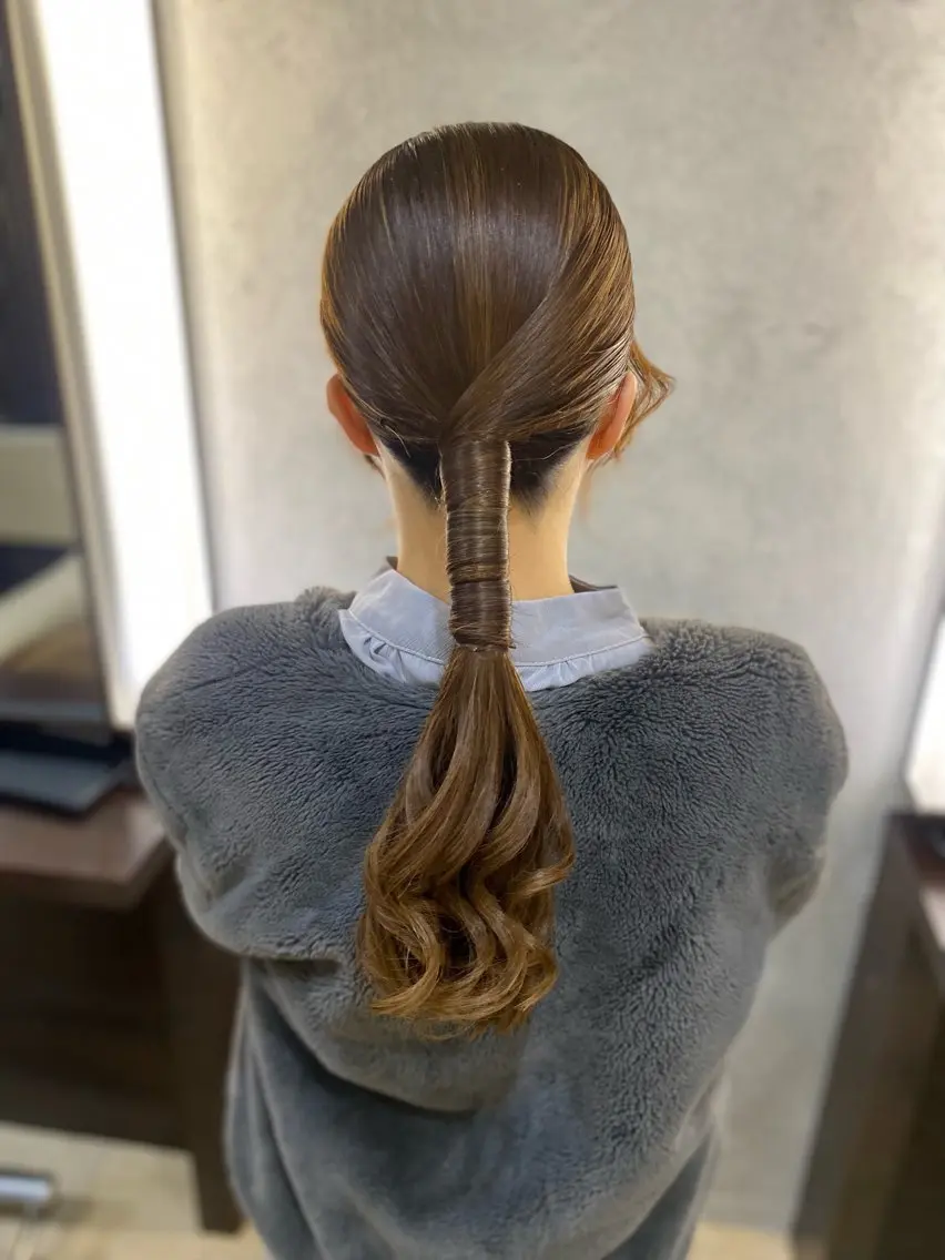 ロング ヘアアレンジ ポニーテール 石垣廣乃 /Hironoのヘアスタイル
