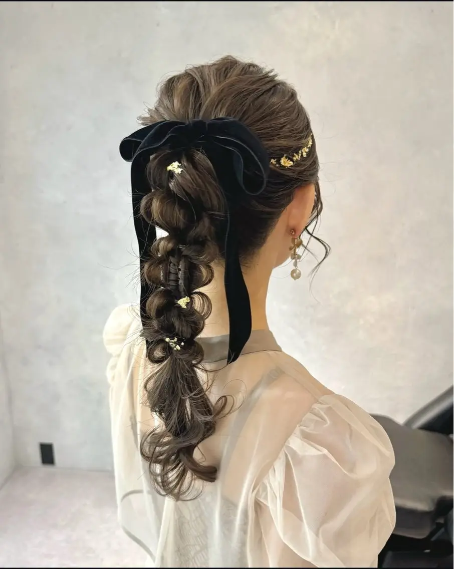 【結婚式💍、推し活💓、デート👫etc...】アレンジヘアセット🎀✨の写真