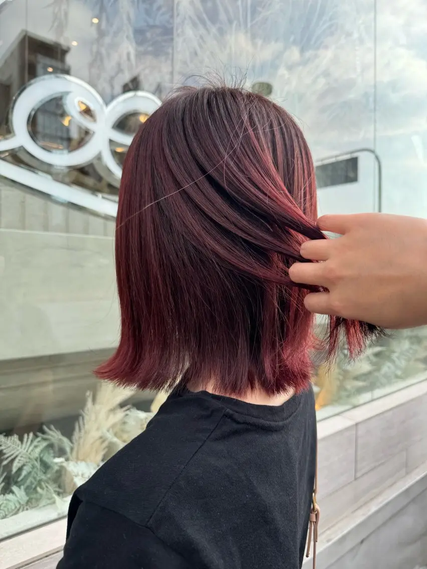 ミディアム カラー 堀江美容室 千晶のヘアスタイル