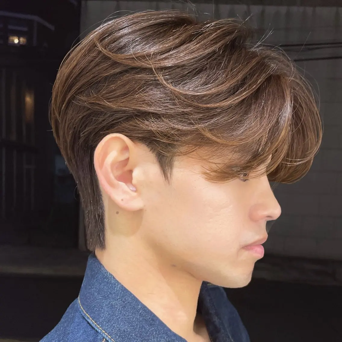 メンズセンターパートカット+ダウンパーマ+保湿トリートメントの写真