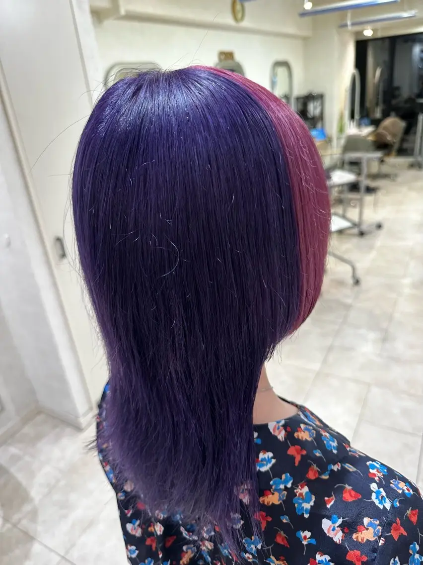 セミロング カラー デザインカラー🎨 下北沢 / 磯部のヘアスタイル