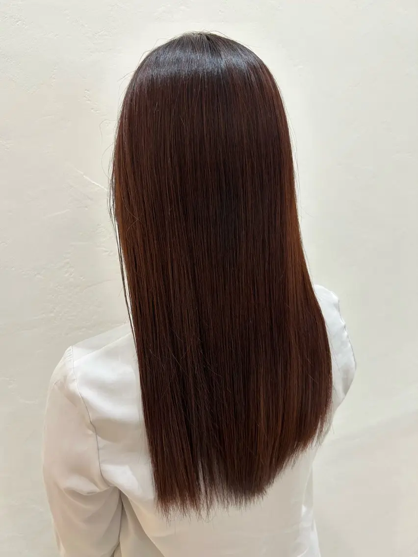 ロング カラー ブラウンカラー レッドカラー レイヤー/流行りヘア 🤲MIREI🤲のヘアスタイル