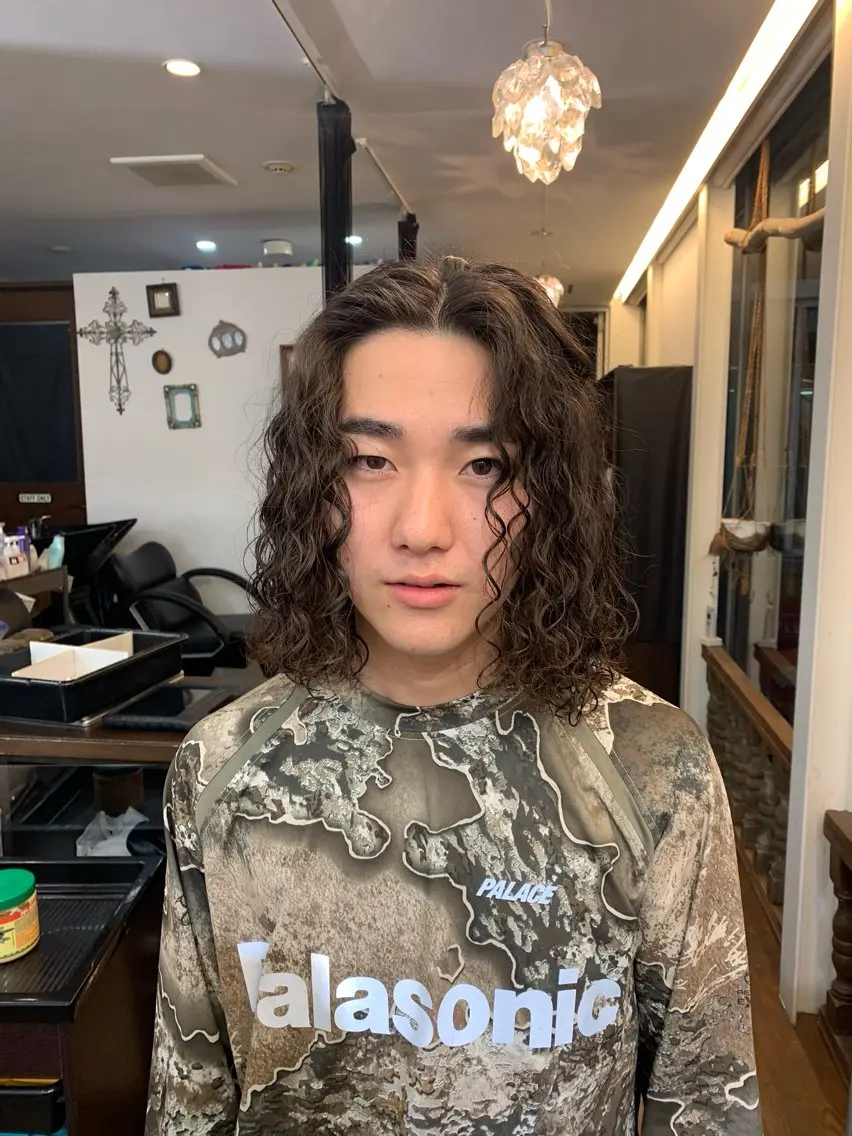パーマ メンズ 🌈カーリーヘア/ 金子洸樹のヘアスタイル