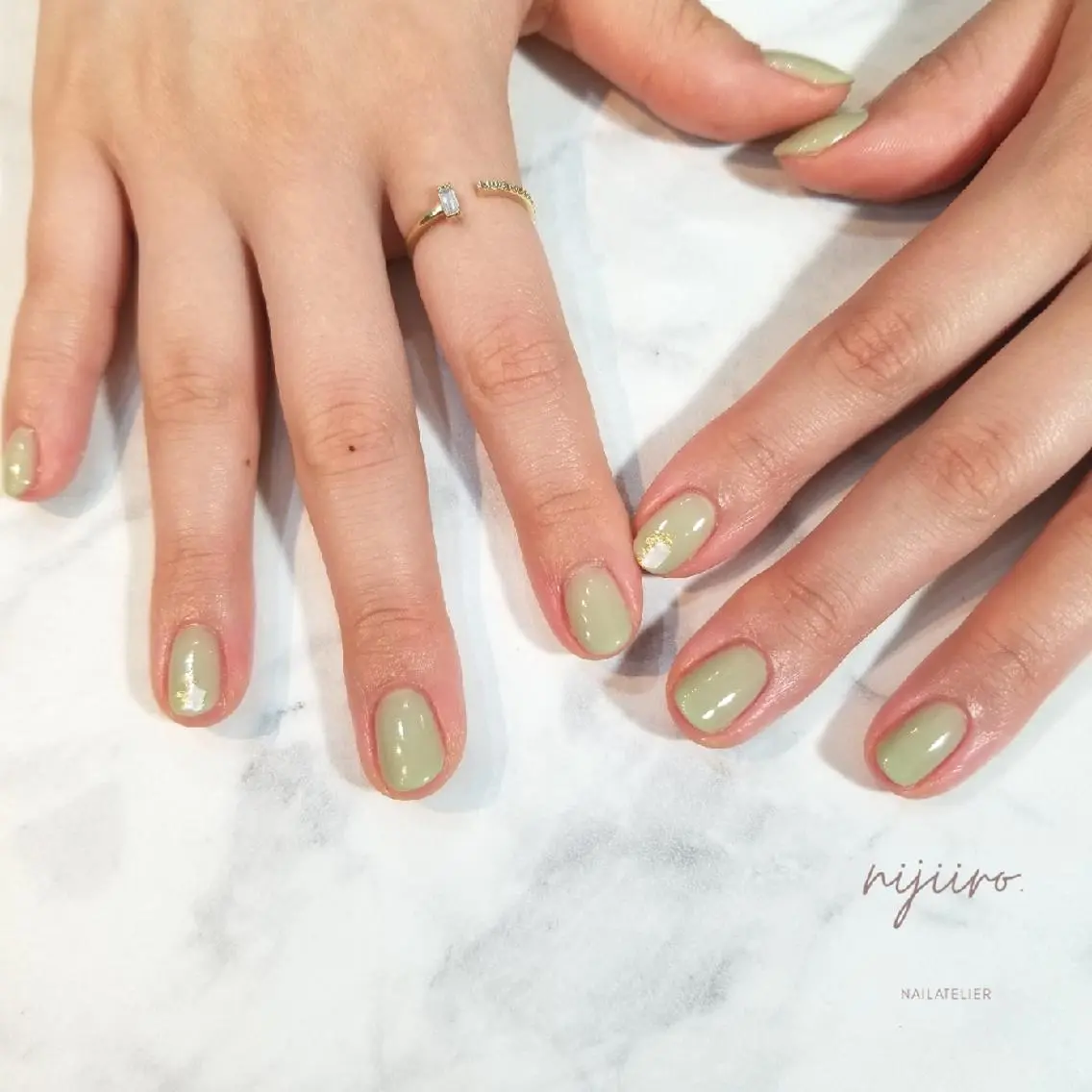 ネイル ピスタチオネイル ハンドネイル nijiiro🌈 サトウのネイルデザイン