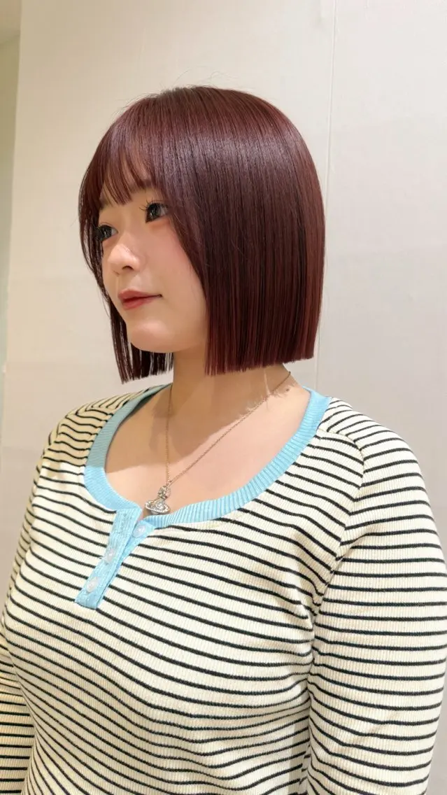 ショート カット ヘアカラー おしゃれボブ/暖色 カラー🧶いろはのヘアスタイル