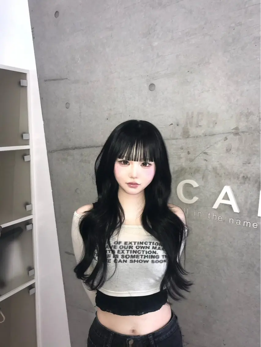 ロング カラー カット ヘアカラー 梅田/韓国スタイル kantaのヘアスタイル