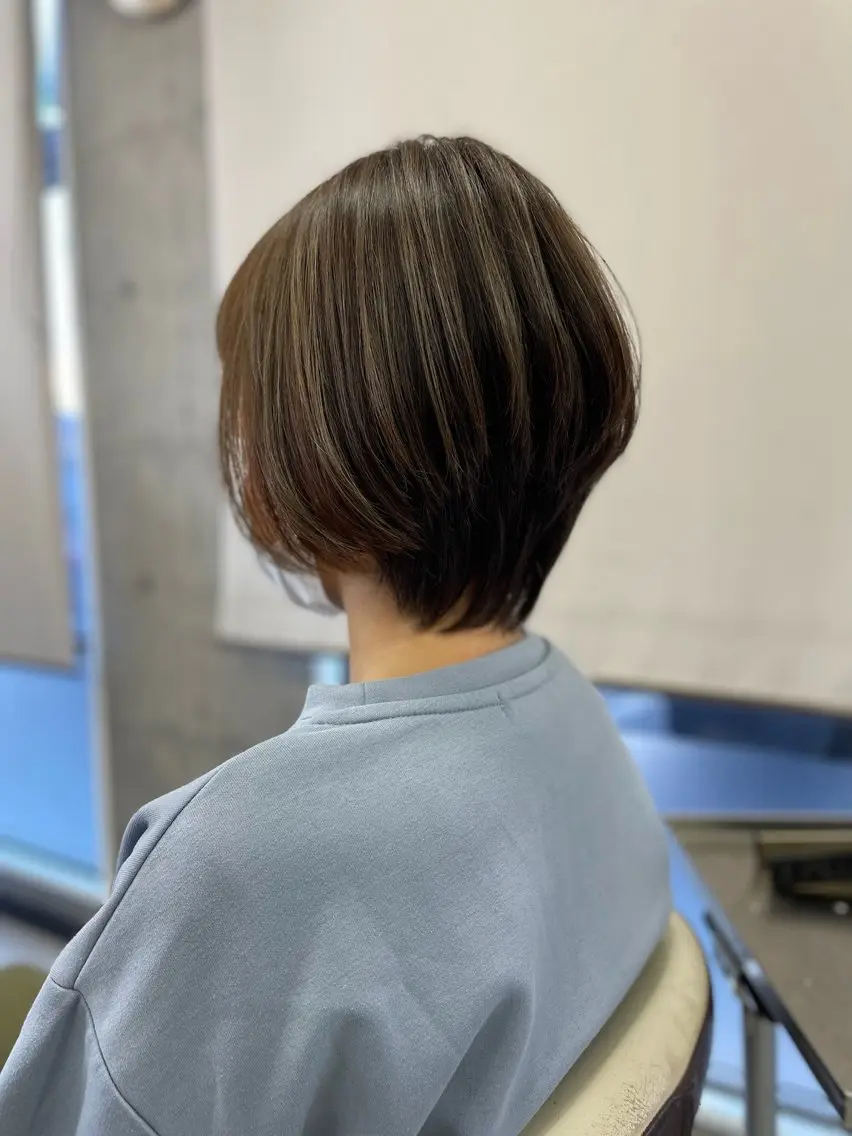 ミディアム カラー ハイライトカラー ハイライト ヘアカラー 牧野恭平 【★酸性縮毛矯正★】のヘアスタイル