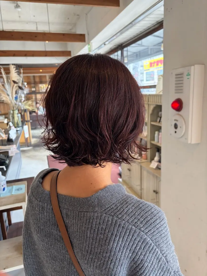 カラー パーマ 門手 菜々子のヘアスタイル