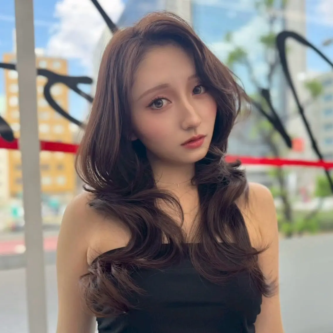 🩵5月限定ミニモ割🩵韓国風カット×透明感抜群ブリーチなしWカラー(ブリーチなしカラー2回)¥13200の写真