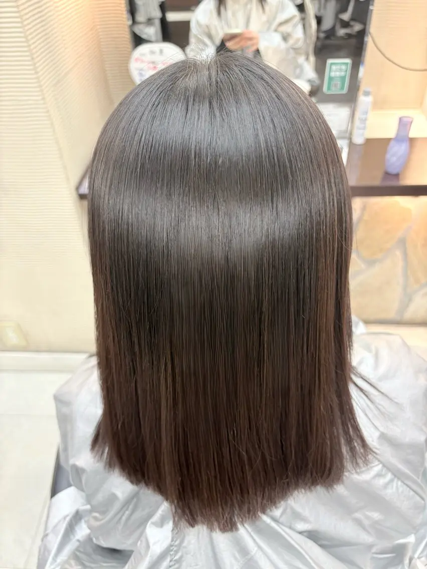 セミロング セミロングパーマ トリートメント カットモデル募中✨️ 細田舞乃のヘアスタイル