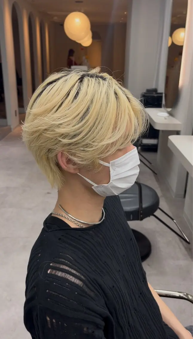 メンズ センターパート アイカ🐺 メンズ韓国ヘアのヘアスタイル