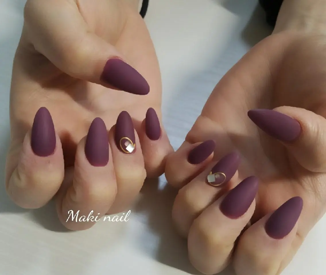 ネイル マットネイル ワンカラーネイル スカルプネイル . MAKI NAILのネイルデザイン