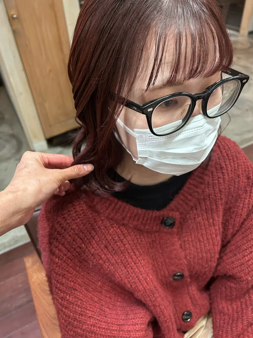 ミディアム Mao 🎀bob Oliveカラー🌿のヘアスタイル