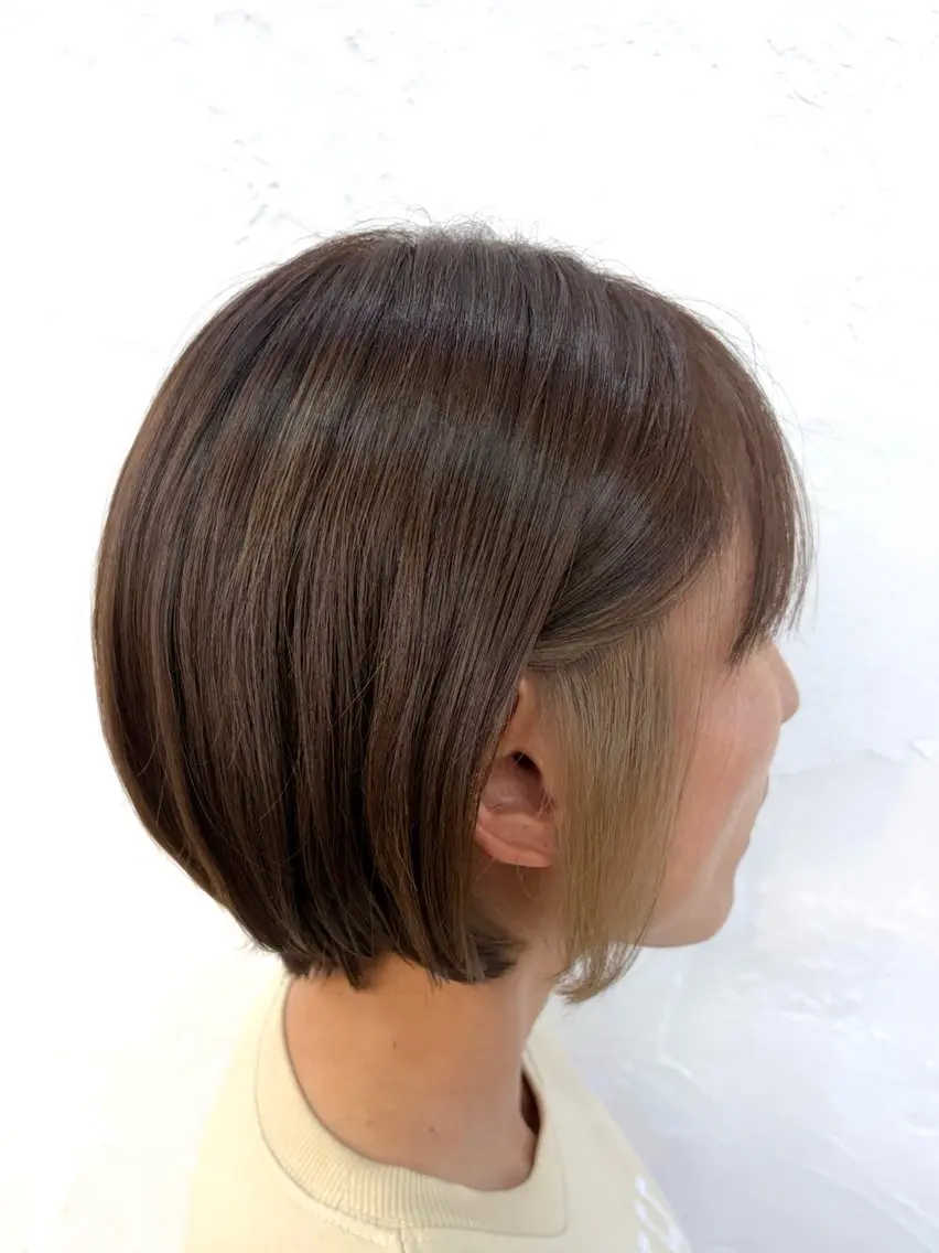 ショート カラー カット ヘアカラー トリートメント ゆづき:ショート・透 明感カラー特化のヘアスタイル