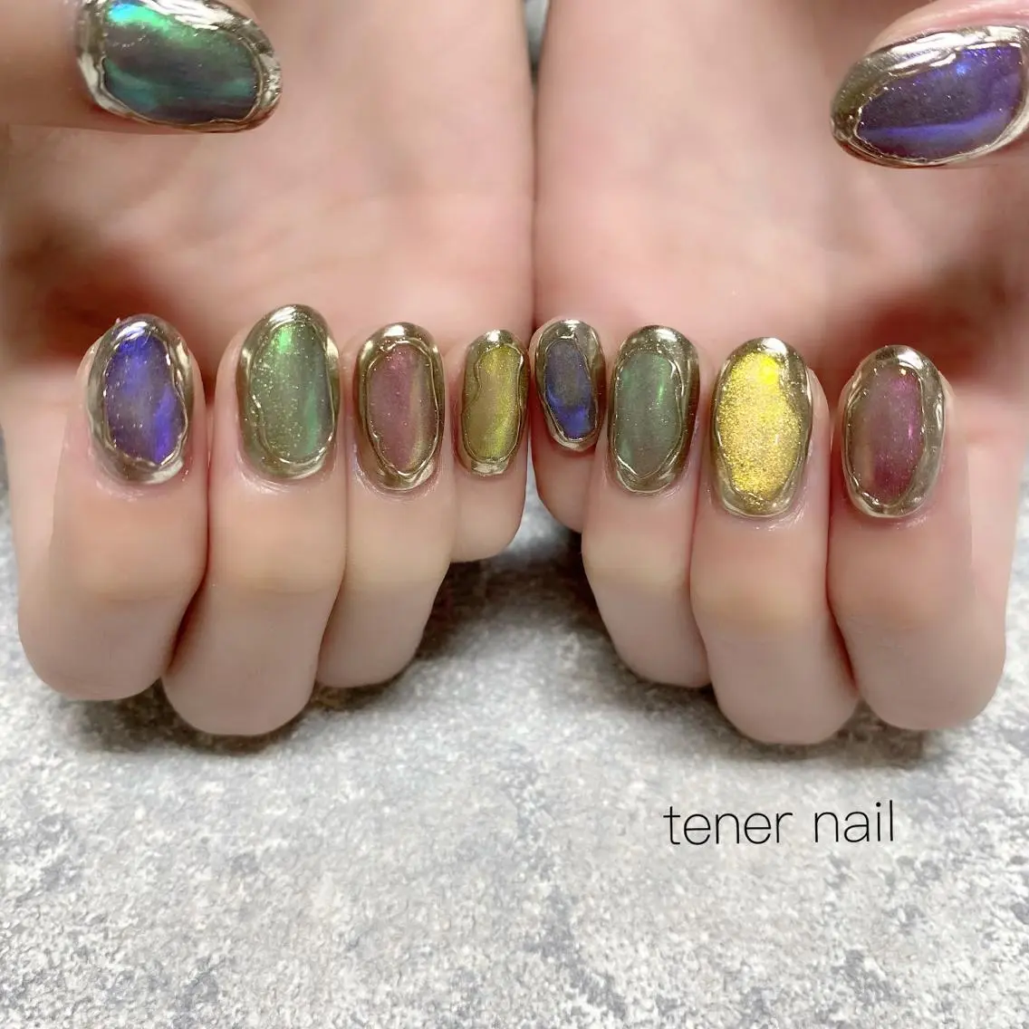 ネイル マグネットネイル ミラーネイル テネルネイル tener nailのネイルデザイン