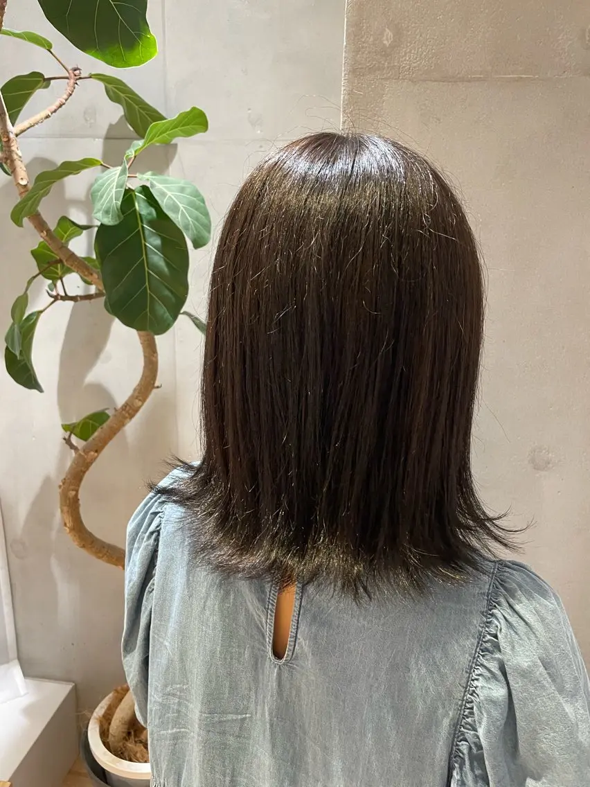 ミディアム カラー オリーブカラー たなか こころ🎀のヘアスタイル