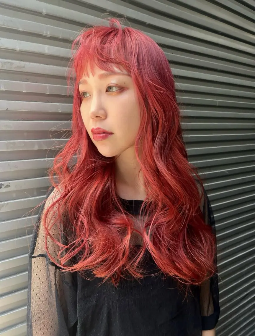 ロング カラー ロング 派手髪デザインカラー ヒロカのヘアスタイル