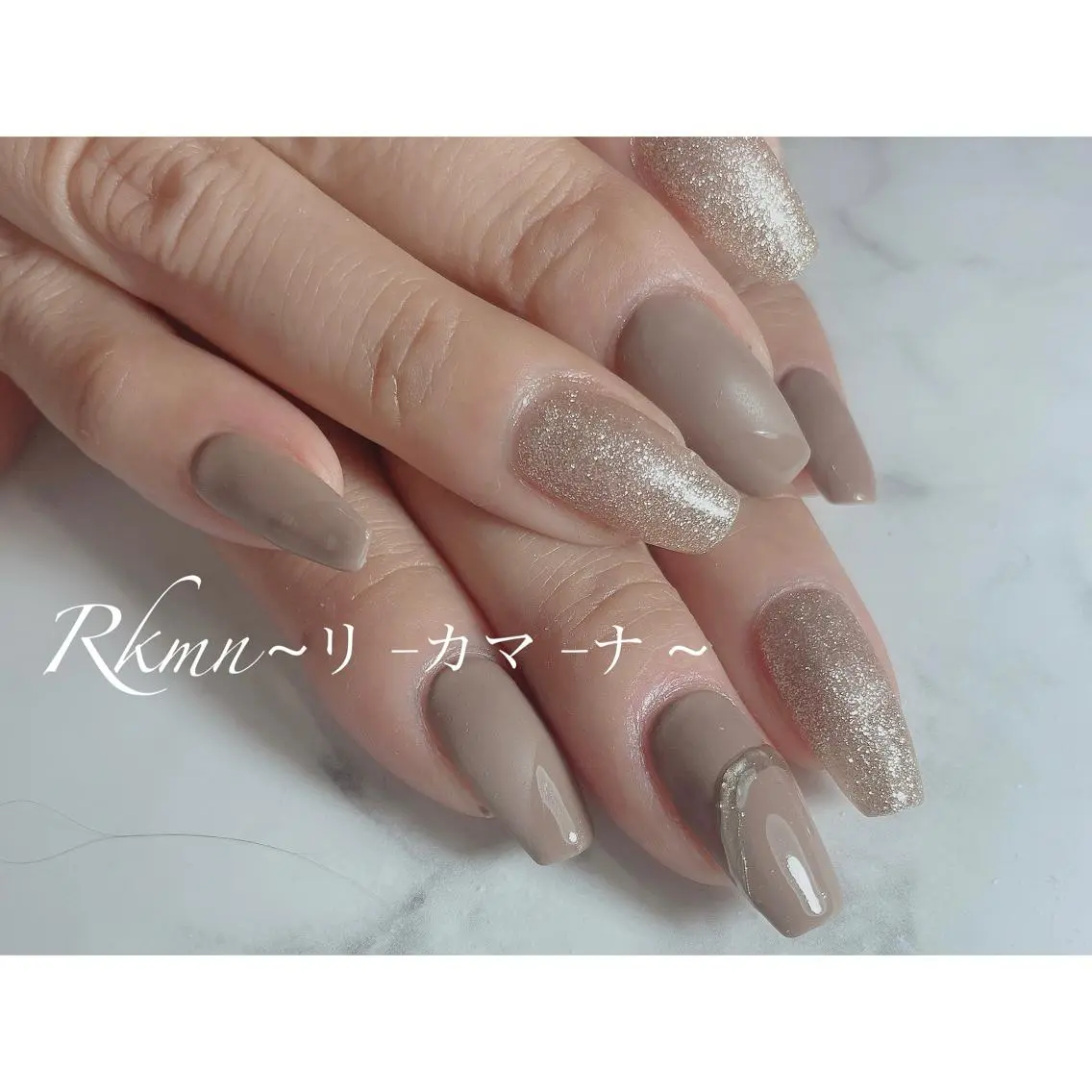 ネイル アートネイル フレンチネイル ラメ(グリッター) ミラーネイル 春ネイル ハンドネイル フットネイル ハンドケア Rkmn ~リ-カマ-ナ~のネイルデザイン