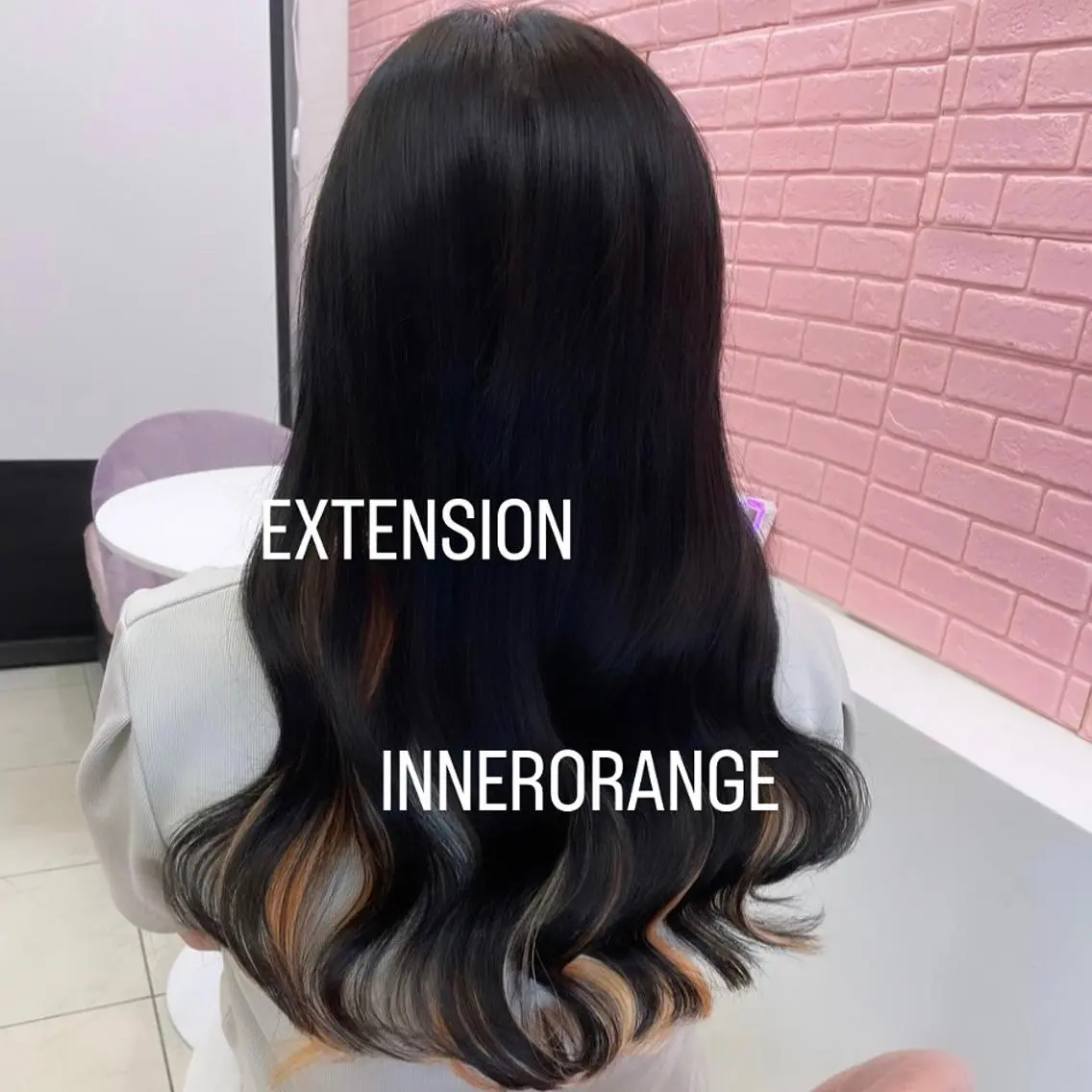 ロング カラー ヘアカラー エクステ エクステ🩵ブリーチ 韓国ヘア🩵KAEのヘアスタイル