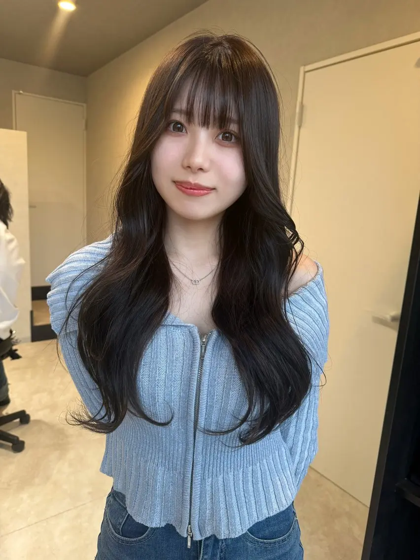 ロング カラー レイヤーカット カット ヘアカラー トリートメント 透明カラー/レイヤー misaki °＊のヘアスタイル