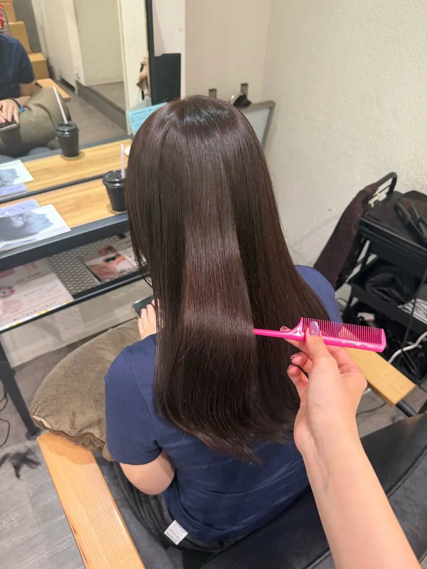 セミロング カラー ブラウンカラー ダブルカラー ヘアカラー トリートメント Karin／ レイヤーブリーチ🥀のヘアスタイル