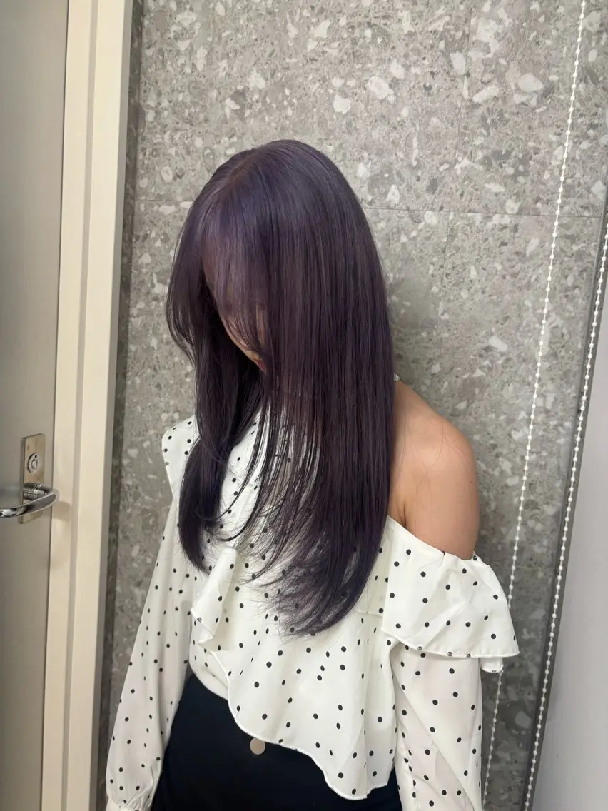 ロング カラー ヘアカラー カット無料 ✧︎* yuinaのヘアスタイル
