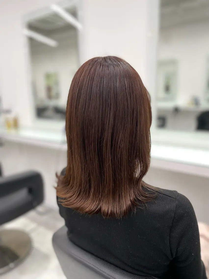 ミディアム カラー カット ヘアカラー トリートメント ヘッドスパ ヘアセット ❄最強かわいいカラー ❄️MINA❄️のヘアスタイル
