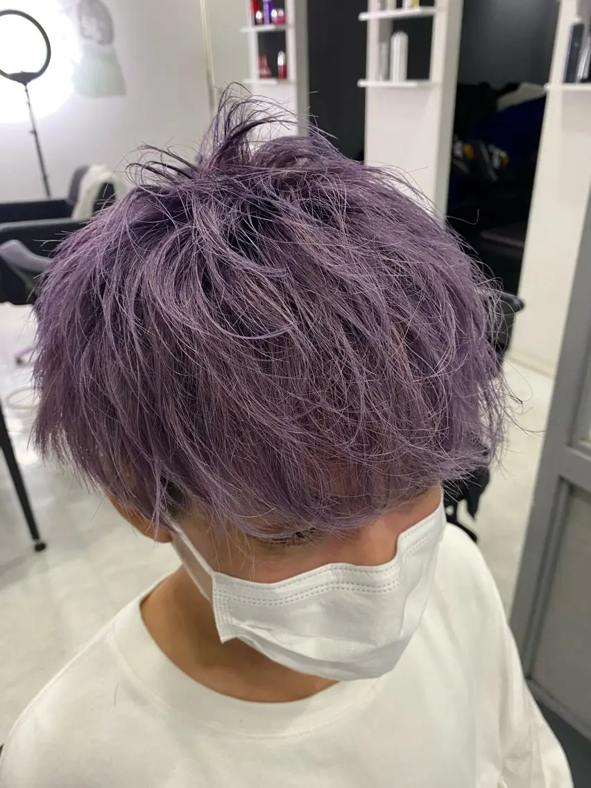 ショート カラー パーマ ヘアアレンジ メンズ カット ヘアカラー トリートメント 🔥メンズパーマ 特化 渡辺一翔のヘアスタイル