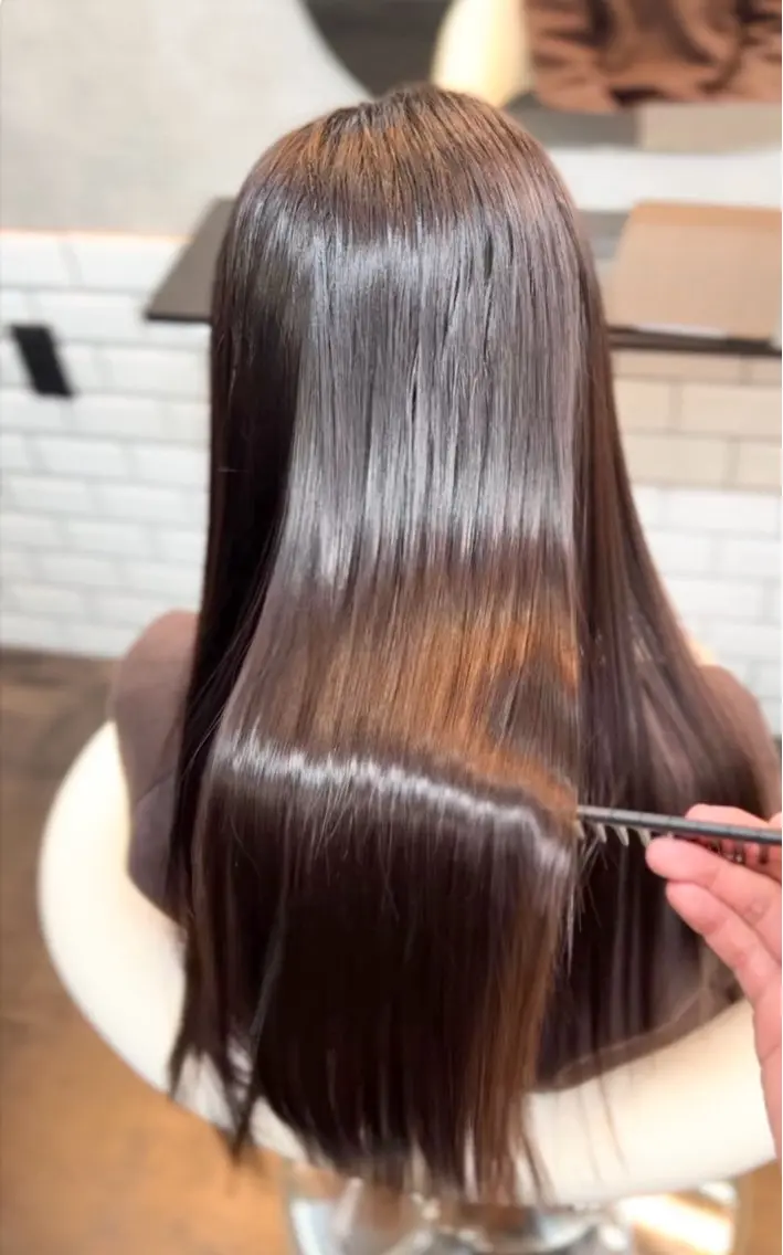 ロング ケアカラー ボブ 顔周りカット ハイライト 髪質改善 ✨艶髪・絹髪特化✨ Lit  hairのヘアスタイル