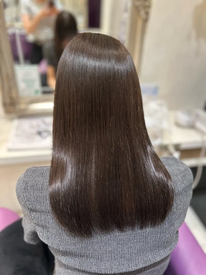 セミロング ヘアカラー トリートメント 藤井 菜々のヘアスタイル