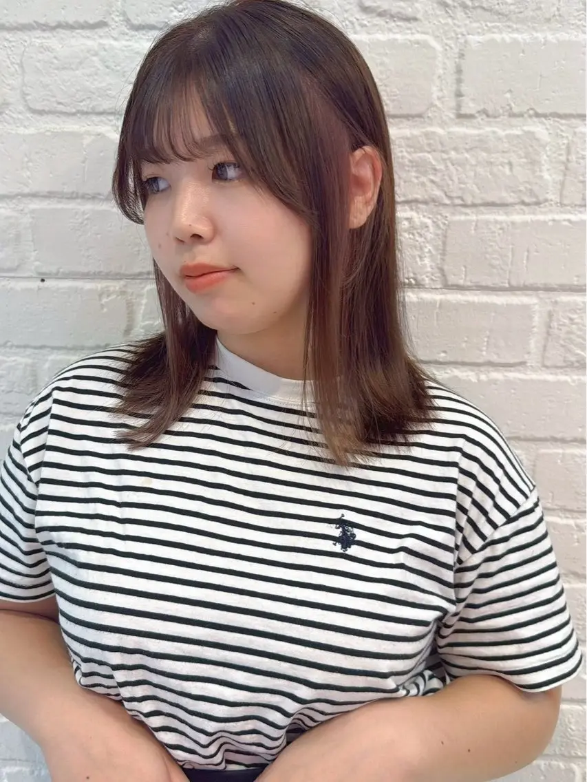 ミディアム カラー 似合わせボブ/モデル 様募集中！ツムギ🩵のヘアスタイル