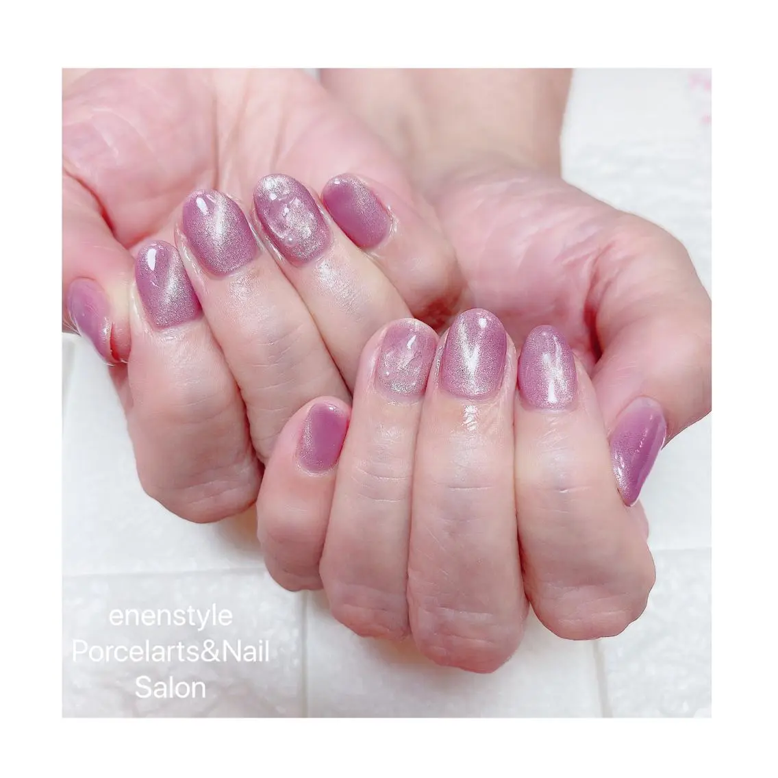 ミディアム ネイル ハンドネイル 🐾enen style 🐾のネイルデザイン