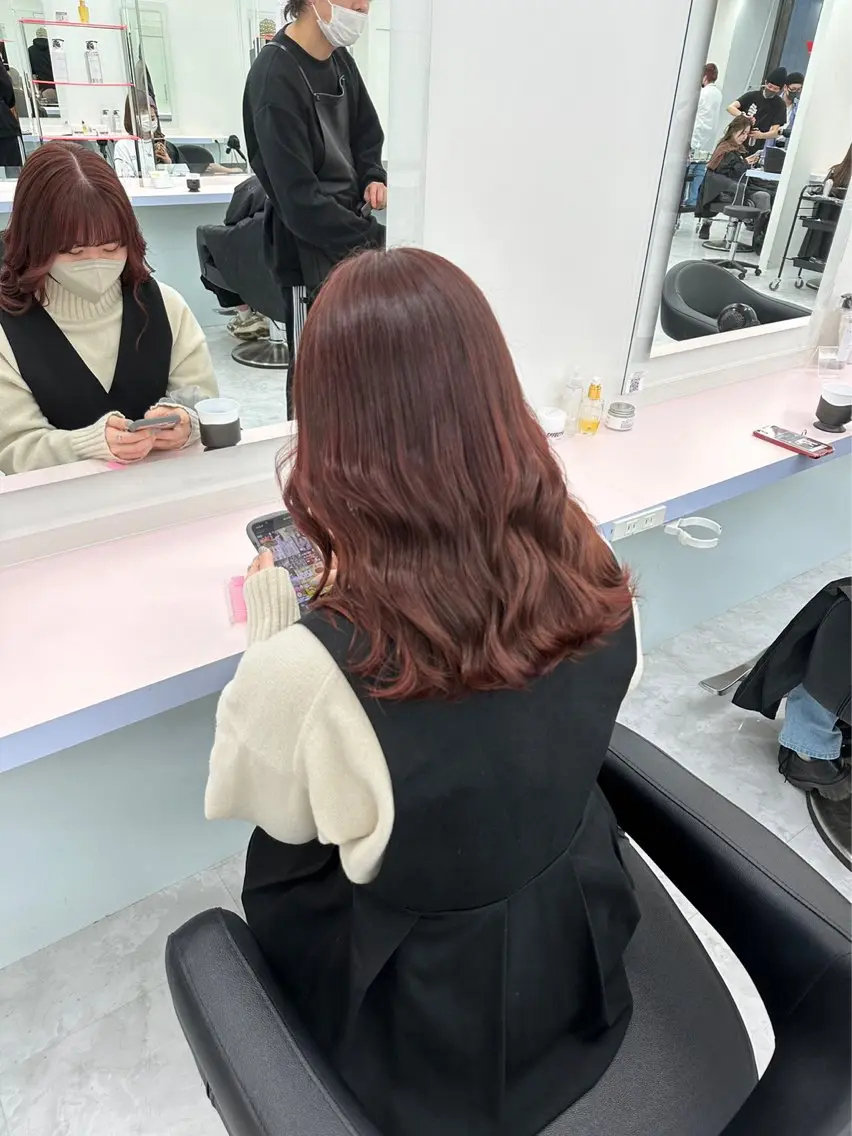 ミディアム カラー パーマ ヘアアレンジ メンズ 🤍透明感カラー🤍 似合わせ🤍AINEのヘアスタイル