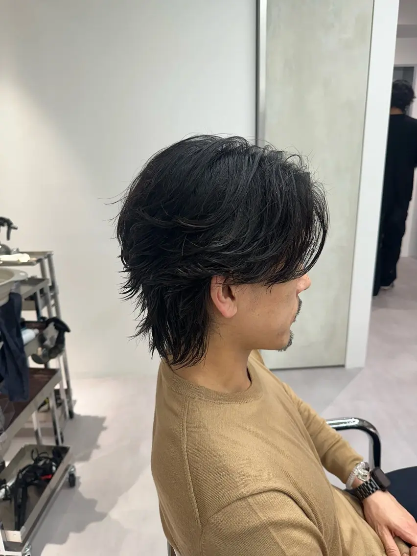 ミディアム パーマ メンズ ASUKA/メンズ パーマ特化/千歳烏山のヘアスタイル