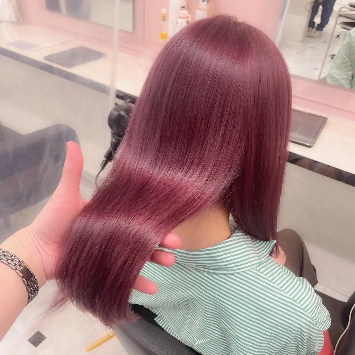 カラー girlな暖色ヘア 🪽🫧ハルナ🎀のヘアスタイル