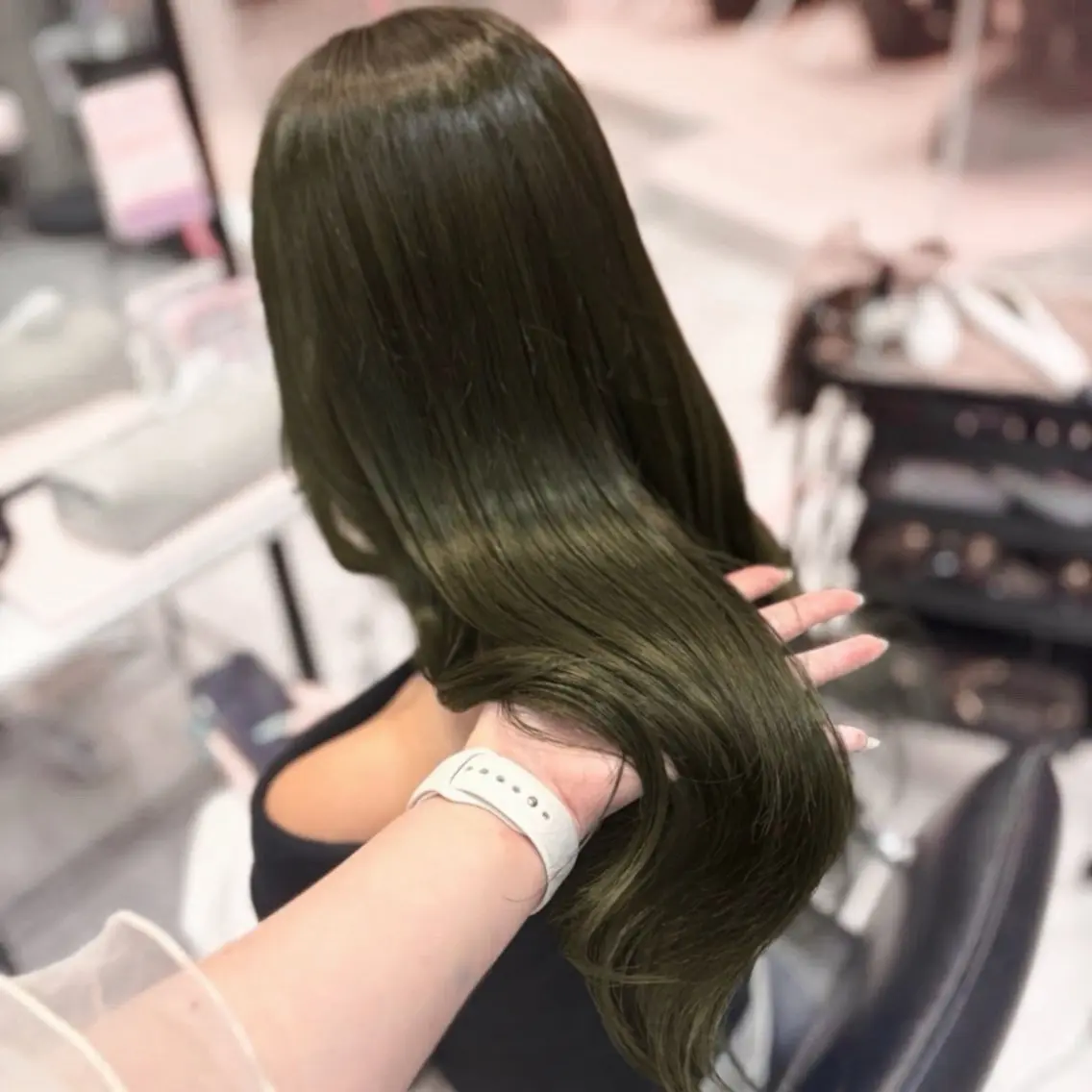 ロング カラー ヘアカラー 透明感/艶カラー 💘Hanaのヘアスタイル