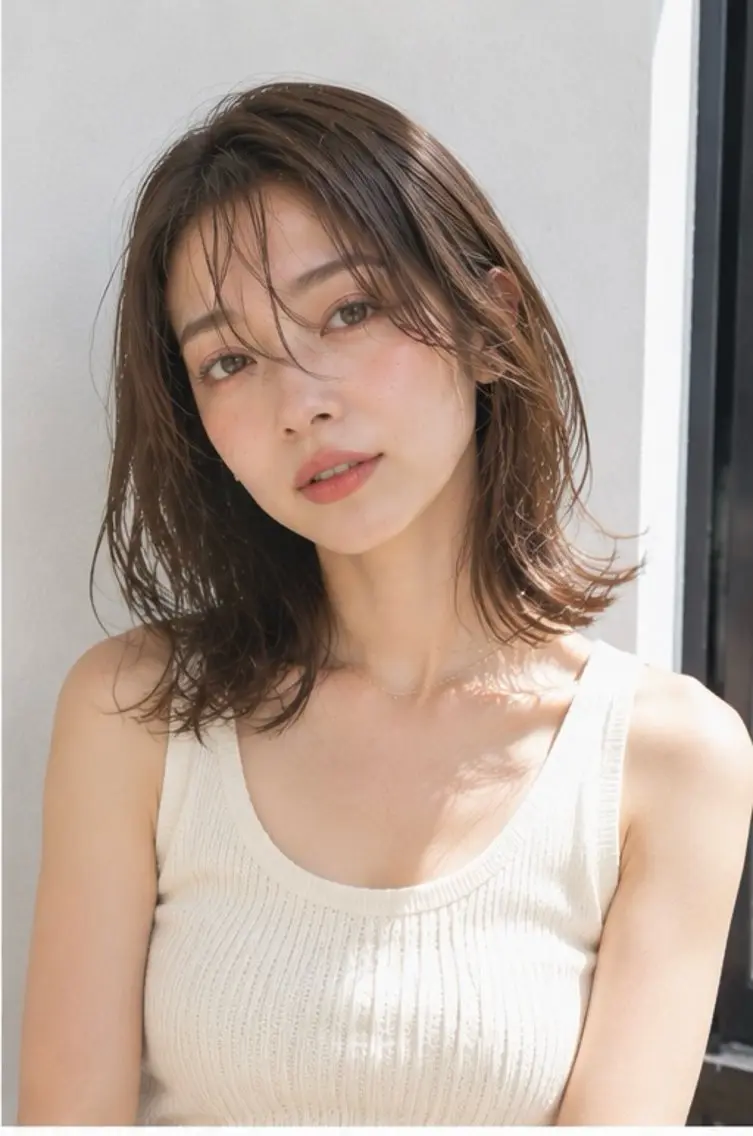 ミディアム カラー Garden 浅草蔵前のヘアスタイル