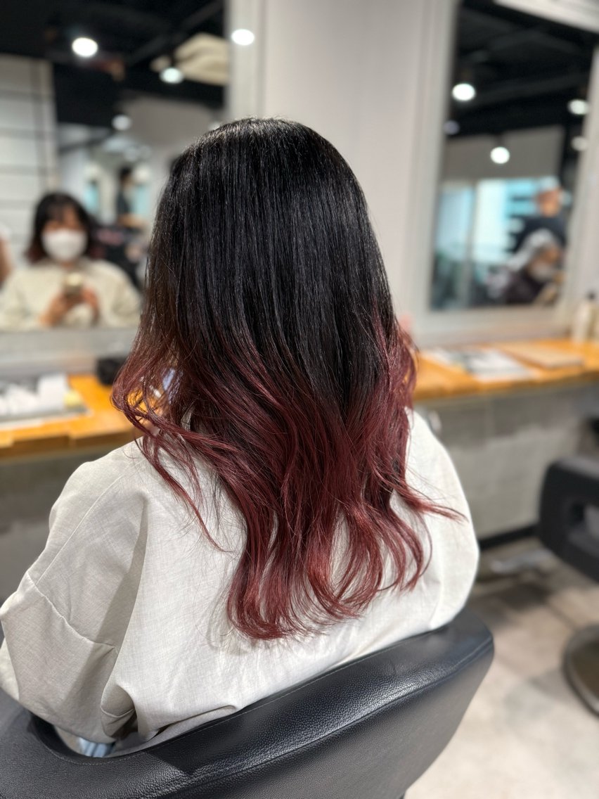 ロング カラー ヘアカラー トリートメント NANAMI🩵 大人可愛い韓国ヘアのヘアスタイル