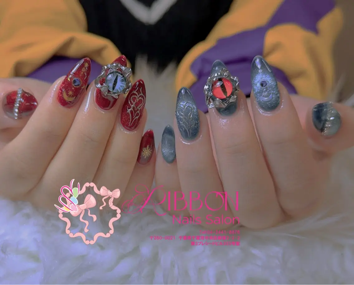 ネイル フレンチネイル ジェルネイル マグネットネイル 持ち込み ニュアンスネイル ハンドネイル Ribbonnail salonのネイルデザイン