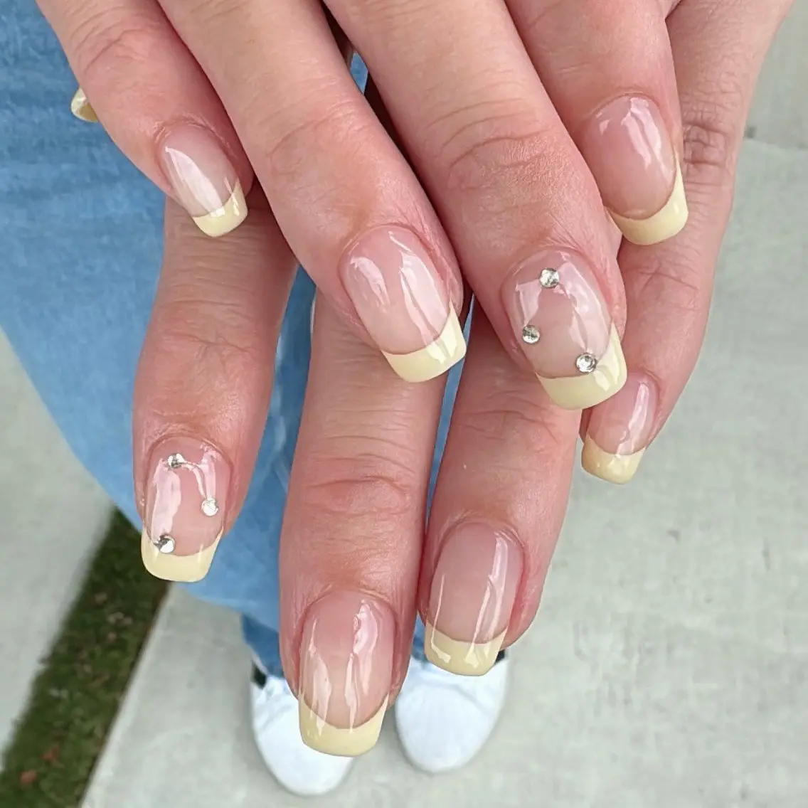 ネイル フレンチネイル パステルネイル 黄色 MATATABI. kumiのネイルデザイン