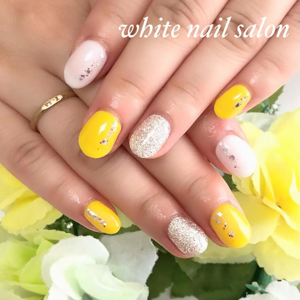 ネイル アートネイル フレンチネイル ジェルネイル ハードジェル 持ち込み ハンドネイル white nail salonのネイルデザイン