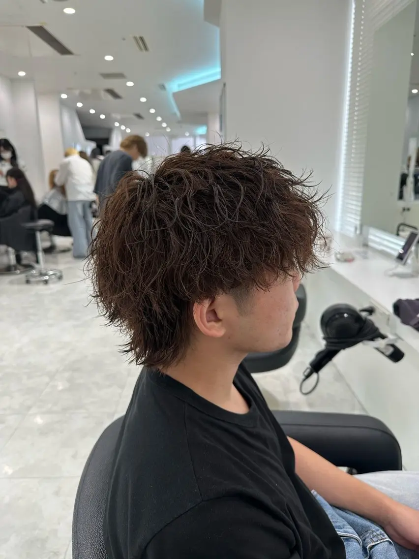 パーマ メンズ カット パーマ 🐺韓国風メンズ特化 あさひ🐺のヘアスタイル